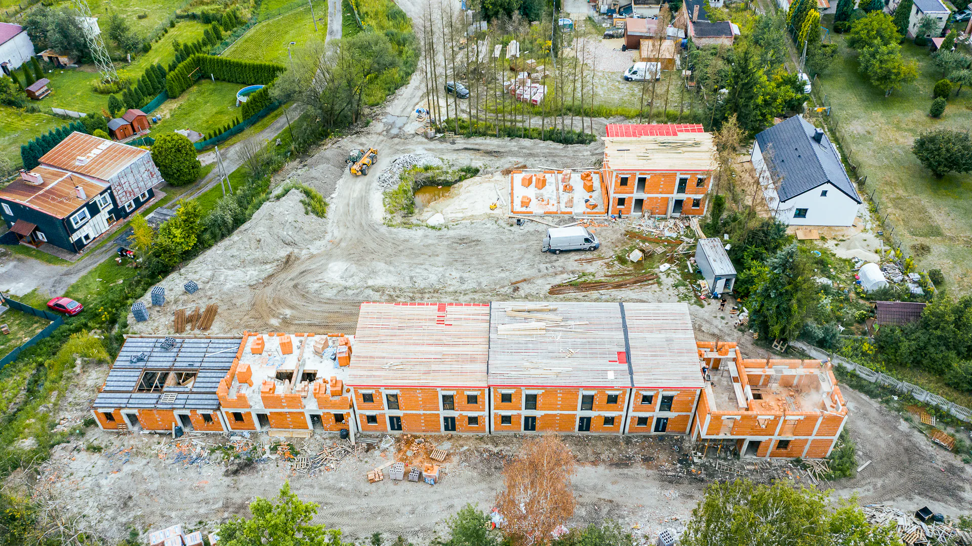 Lawendowa — widok inwestycji z lotu ptaka